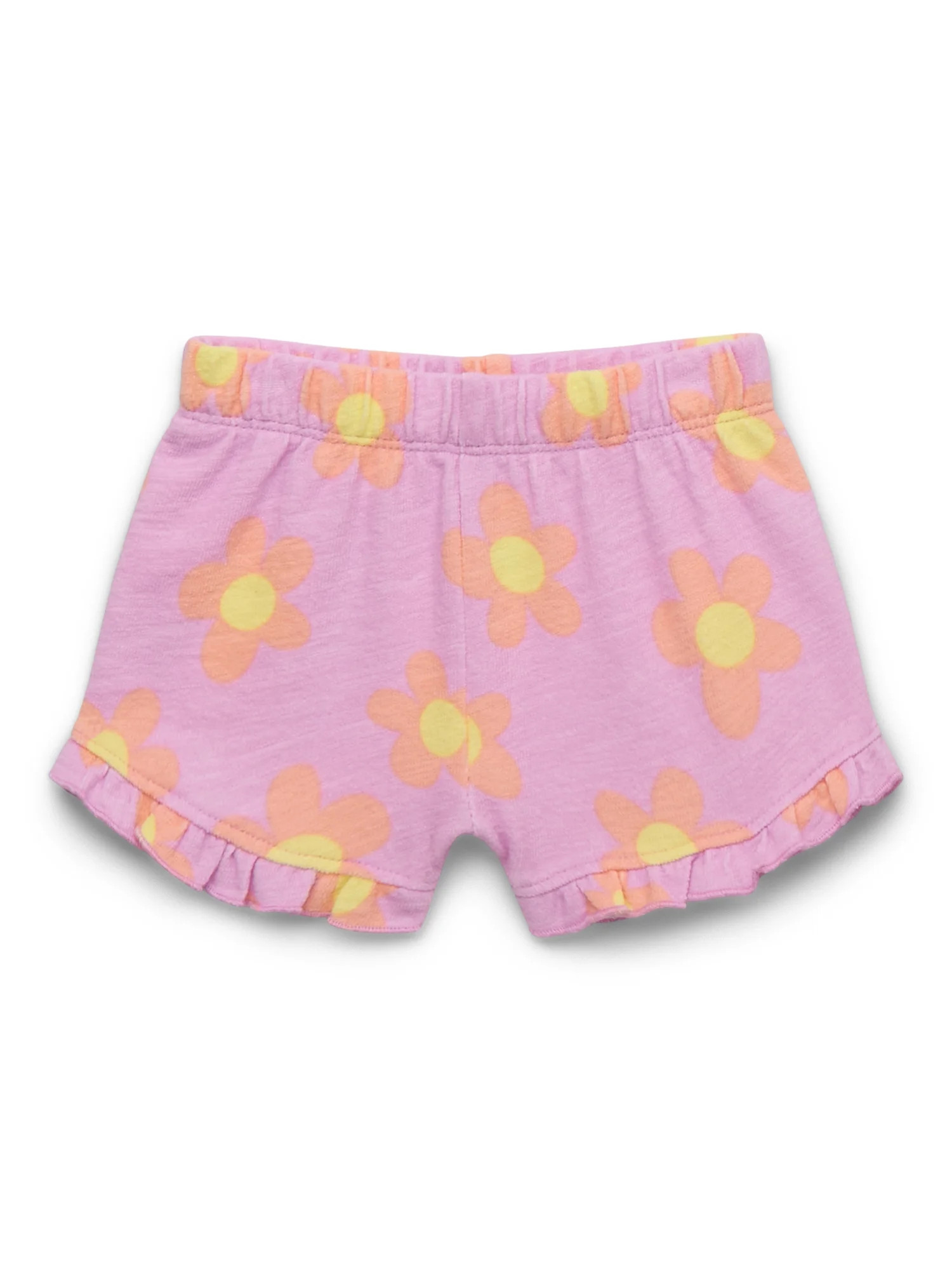 Garanimals Baby Girls Printed Knit Ruffle Shorts, Sizes 0M-24M | Walmart (US)
