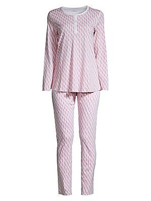 Roller Rabbit Neapolitan Archipelago Two-Piece Horse-Print Cotton Pajamas Set - Rose - Size Small | Saks Fifth Avenue