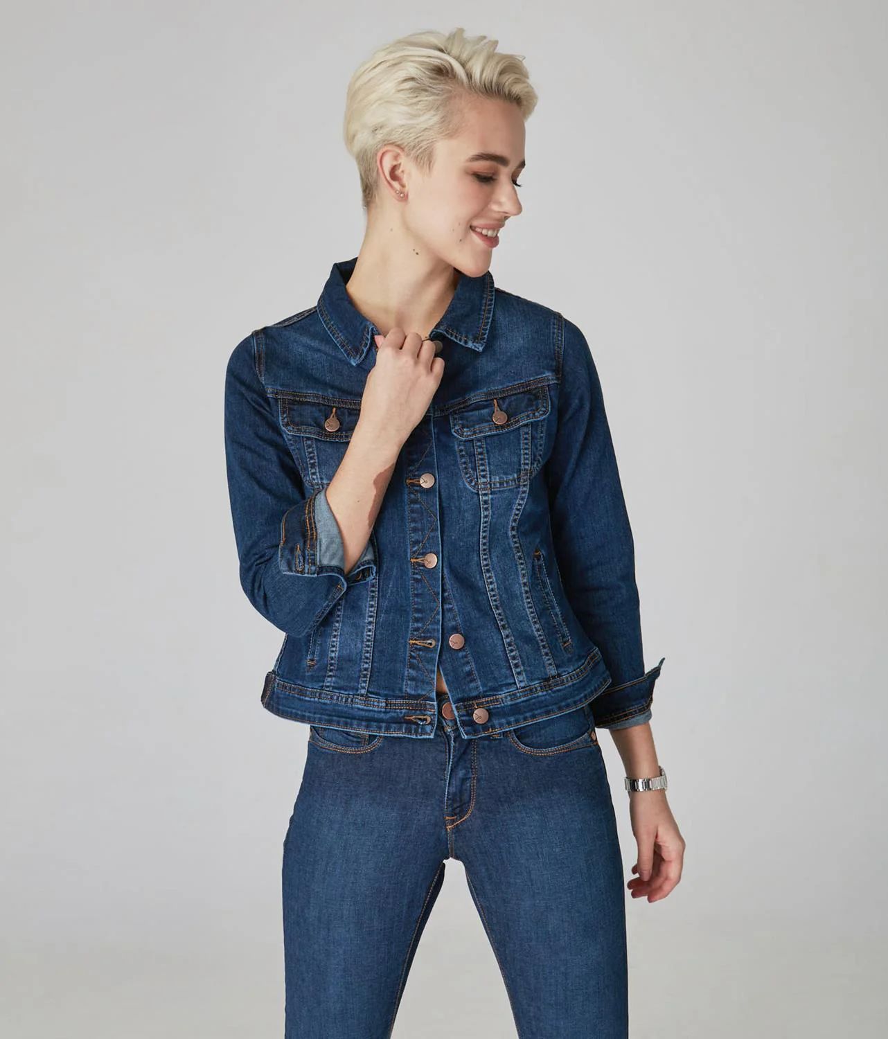 Lola Jeans Women's Denim Jacket in Cool Starry Night XS Lord & Taylor | Lord & Taylor