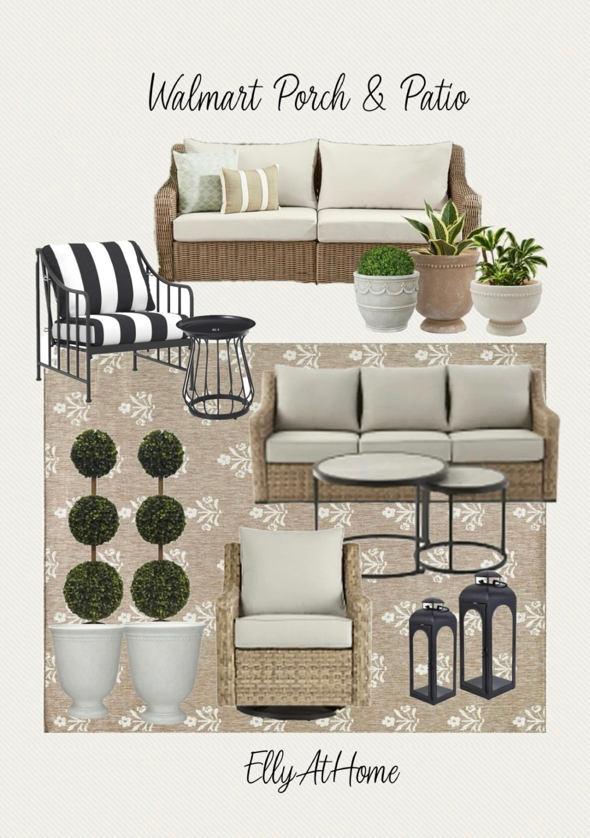Walmart porch and patio favorite outdoor furniture, planters, lanterns, area rug. Patio sets. Spring to summer backyard living. Free shipping. 

#LTKdayinmylife #LTKSaleAlert #LTKHome