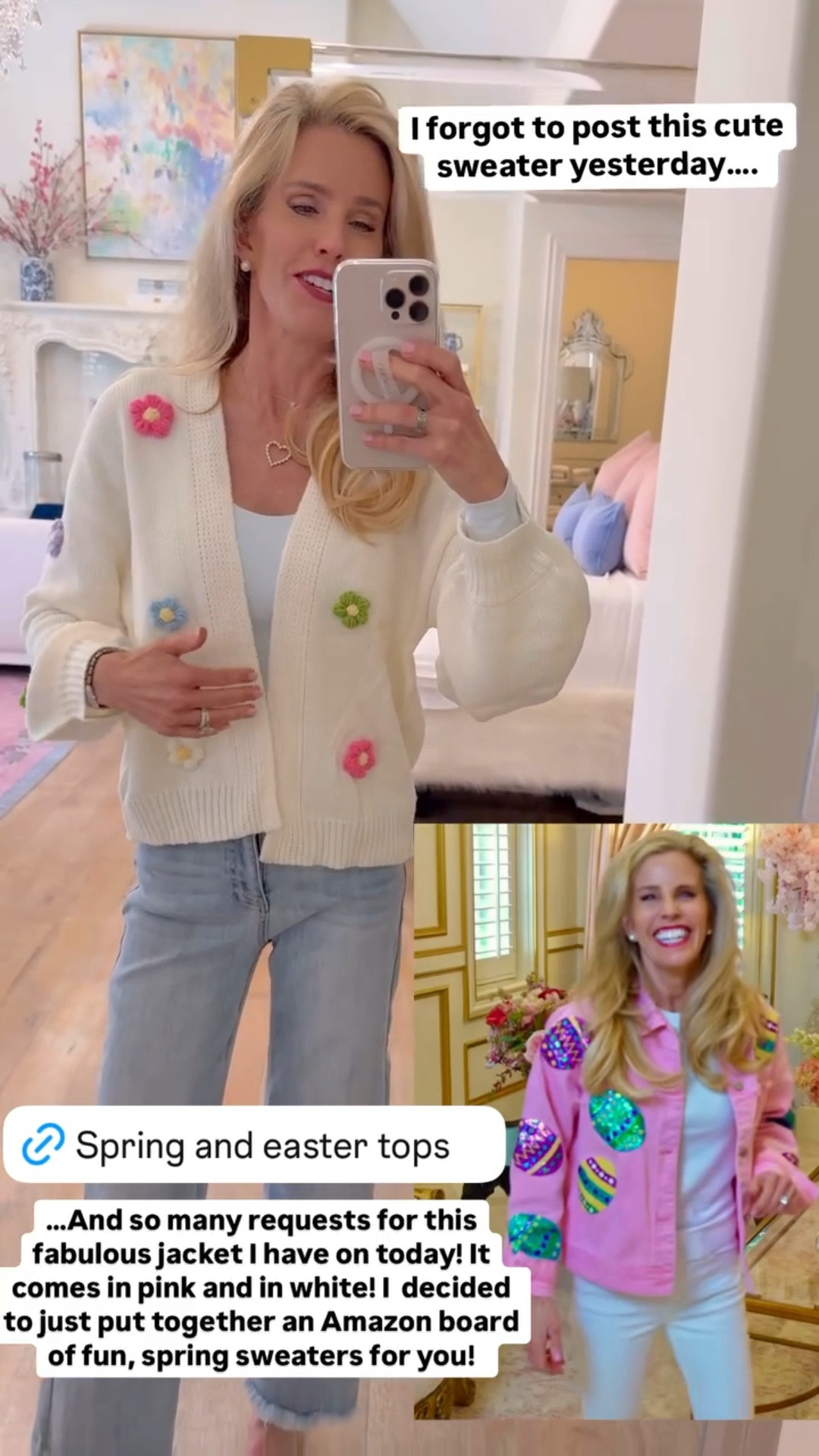 My fabulous Easter jacket was highly requested and here are all the details! Linked other spring sweaters I’m loving as well

#LTKStyleTip #LTKSeasonal #LTKFindsUnder100