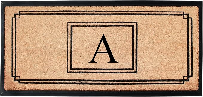 A1HC Natural Coir Monogrammed Door Mat For Front Door, 24x48, Anti-Shed Treated Durable Doormat f... | Amazon (US)
