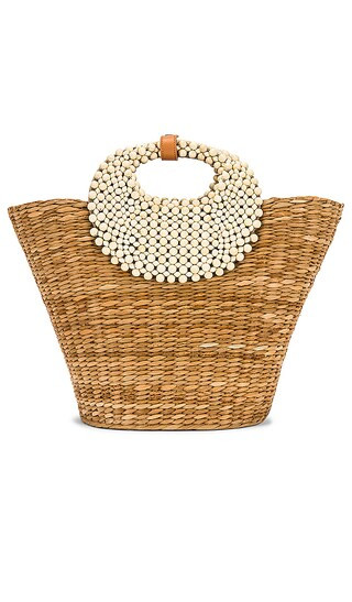 Pebble Tote in Natural & White | Revolve Clothing (Global)