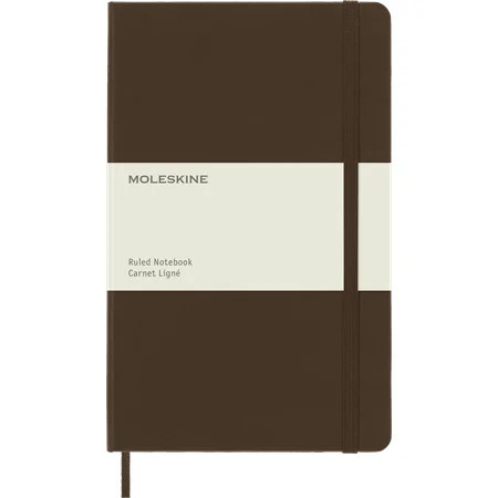 Moleskine Classic Notebook, Hard Cover, Large (5" x 8.25"), Ruled, Woodland Brown | Walmart (US)