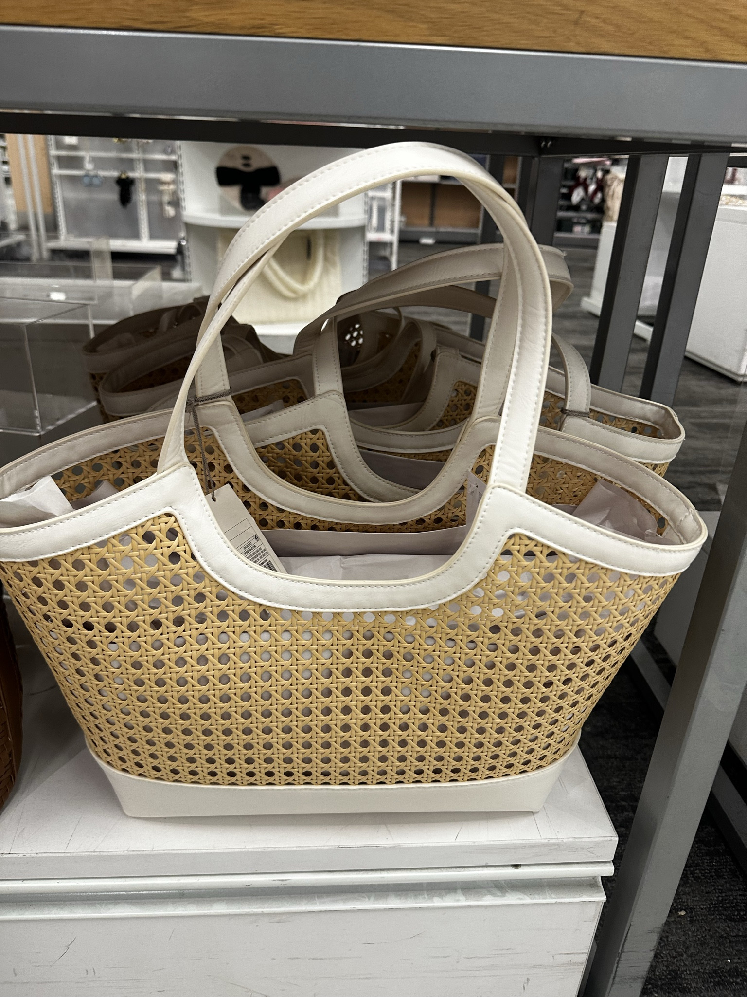 Straw tote bag at Target