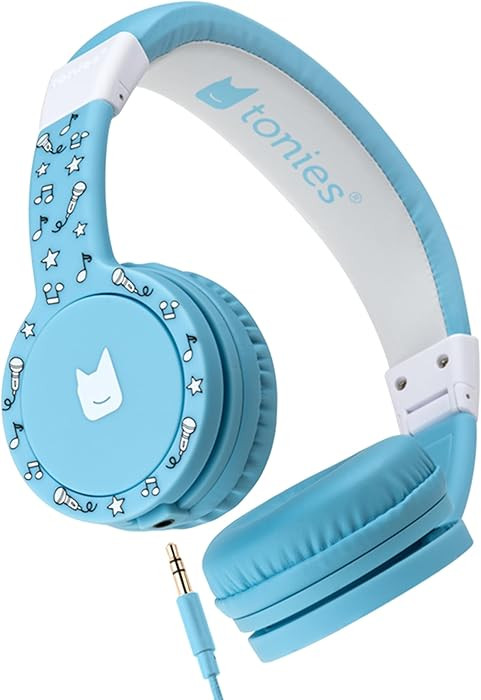 Tonies Kids Headphones - 3.5m Wired, On Ear, Foldable, 85 dB Volume Limiting - Light Blue | Amazon (US)