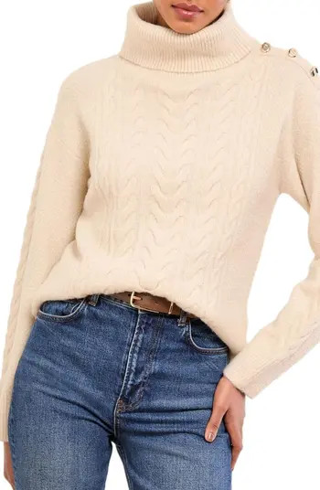 Lipsy Cable Knit Turtleneck Sweater | Nordstrom | Nordstrom