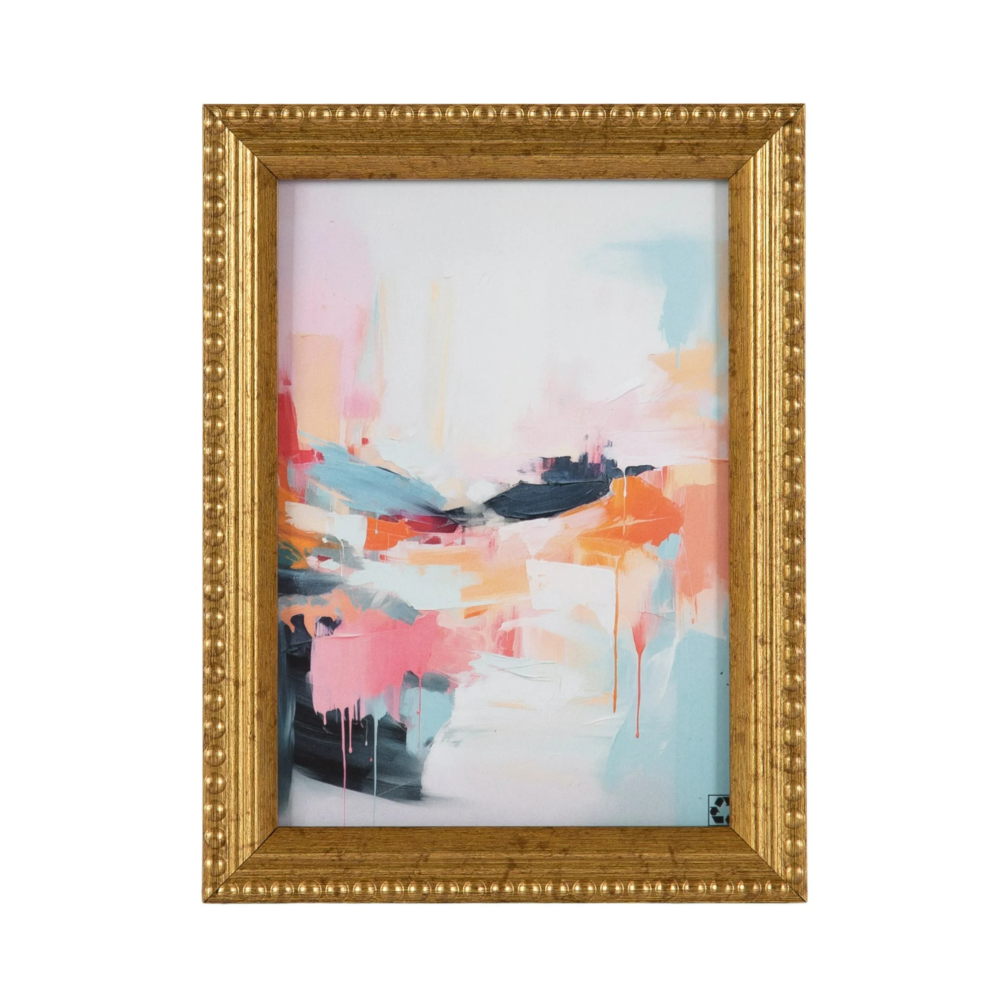 DesignOvation 5x7 Beaded Gold Decorative Tabletop Picture Frame - Walmart.com | Walmart (US)