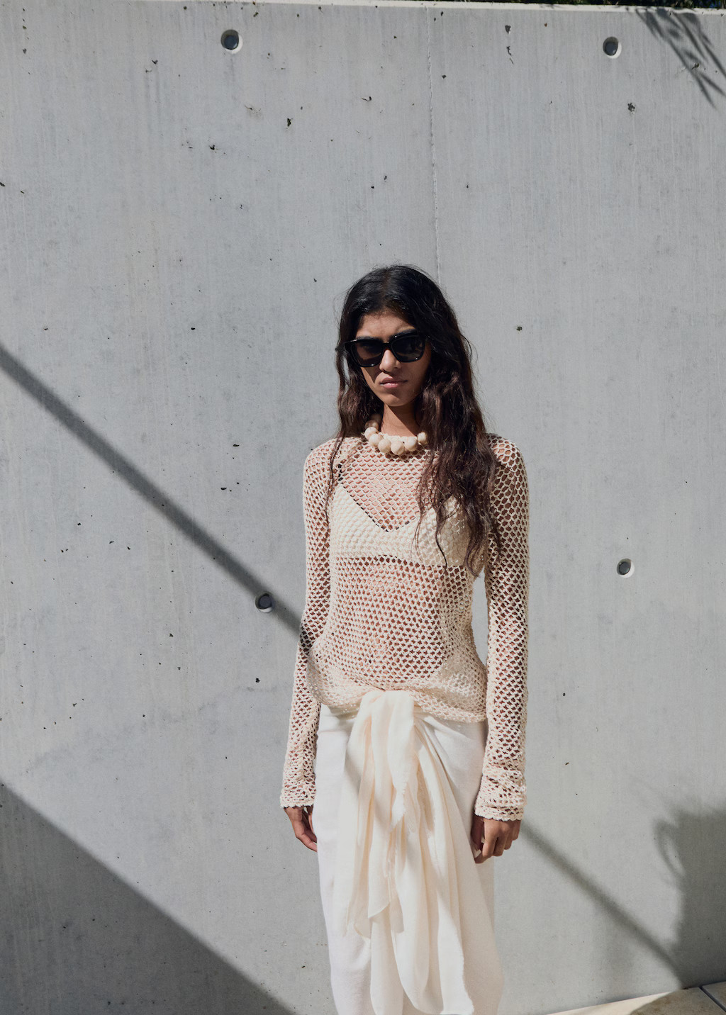 Long-sleeved crochet sweater - Women | MANGO United Kingdom | MANGO (UK)