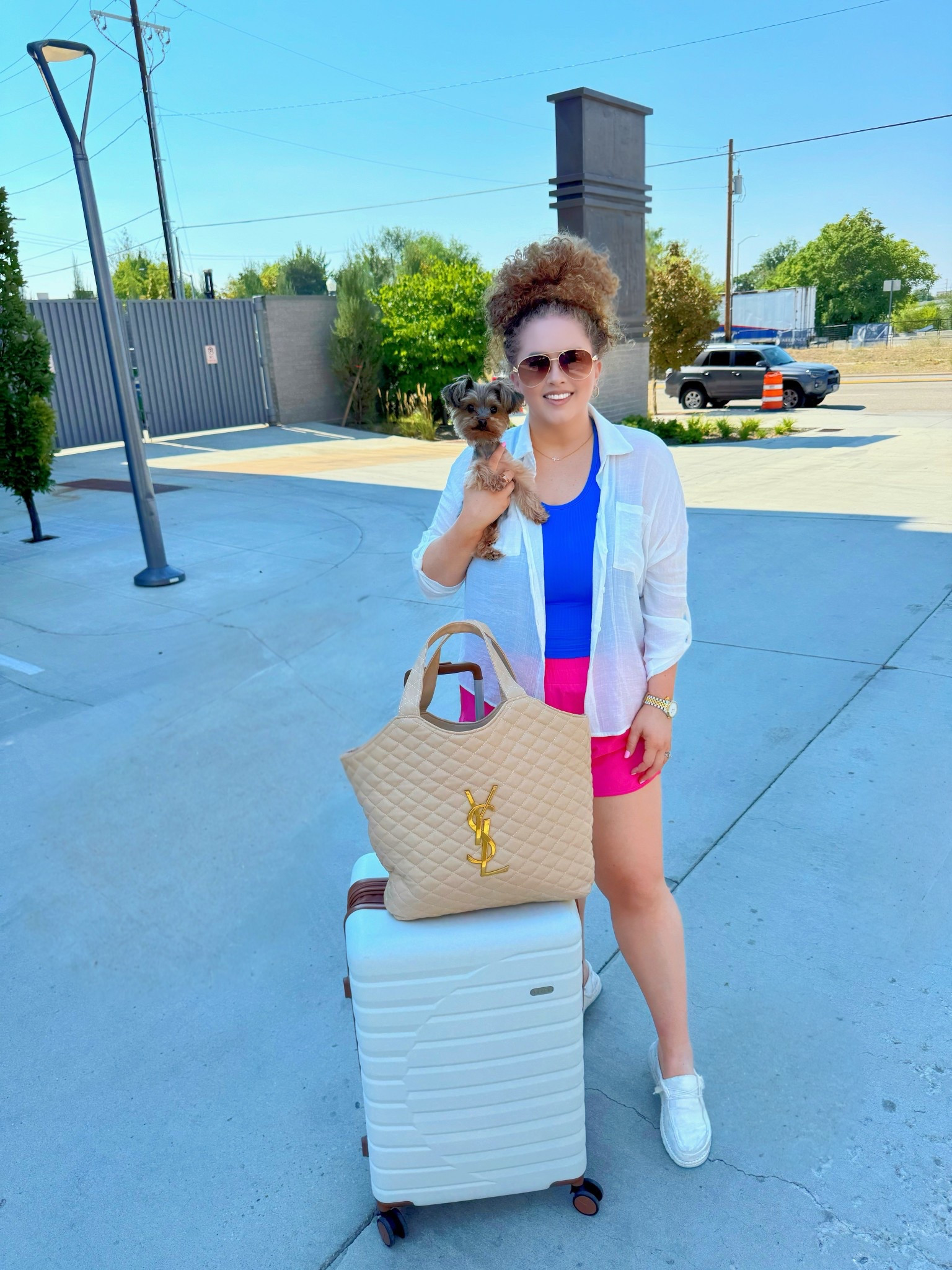 🐾🧳 Travel day with my little sidekick 🤍 bags packed, car loaded, and we’re ready for the next adventure. Linking my go to luggage + travel essentials that always come with us! 🤌🏻✨blue tank top | blue sports tank | amazon tank top | amazon blue tank top | tank top with bra | tank top with built in bra | amazon free people dupe | amazon free people shorts dupe | shorts | amazon shorts | amazon pink shorts | amazon athletic shorts | free people shorts dupe | amazon free people shorts dupe | hey dudes | white hey dudes | Amazon athletic outfit | amazon athletic finds | amazon outfit | amazon gym | amazon finds | amazon must haves | amazon summer outfit | amazon summer fashion | amazon summer look

#LTKTravel #LTKStyleTip #LTKMidsize