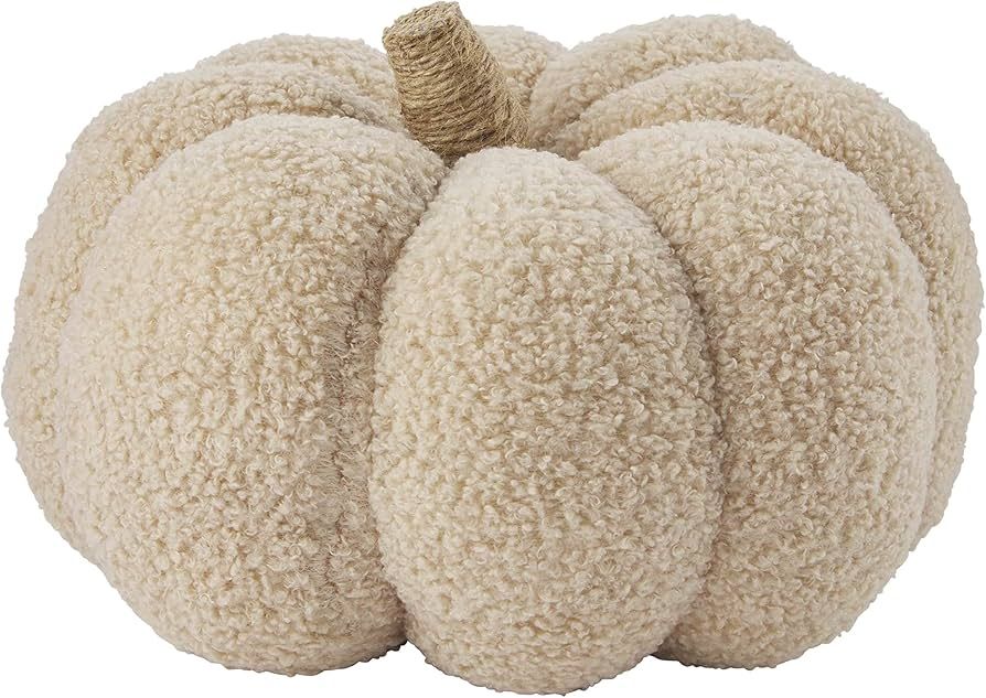 Mud Pie Shearling Pumpkin, Large Table Sitters | Amazon (US)
