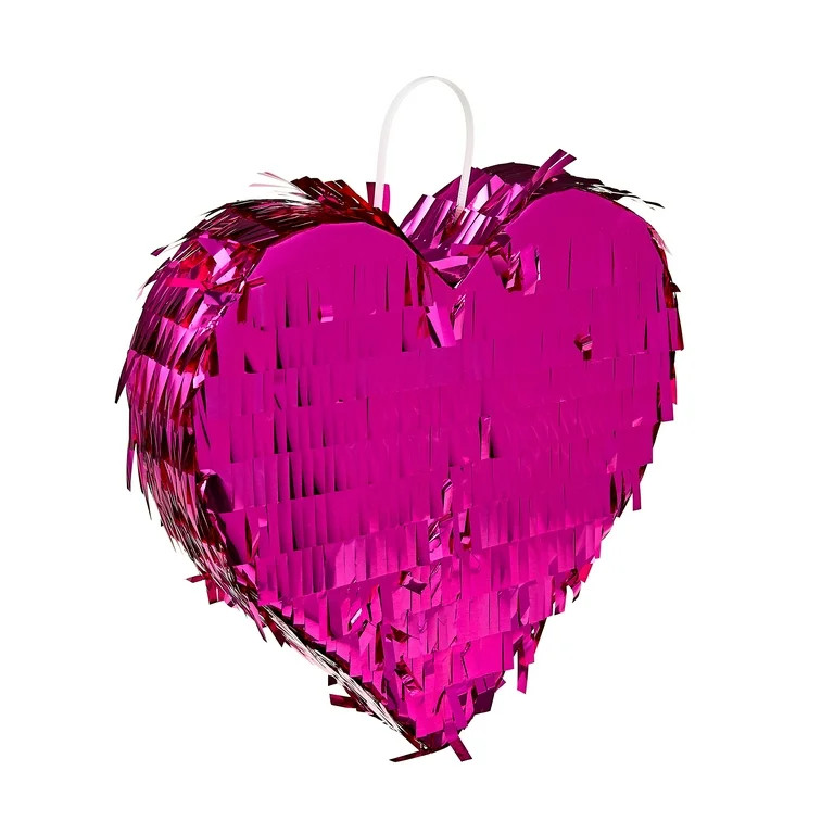 Valentine's Day Pink Heart Pinata Decor, 9 in, by Way To Celebrate | Walmart (US)
