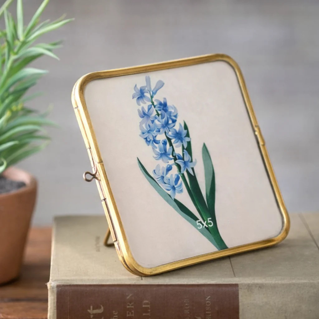 Antiqued Brass Photo Frame 5x5 | River Chic Designs