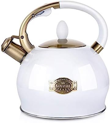 SUSTEAS Stove Top Whistling Tea Kettle-Surgical Stainless Steel Teakettle Teapot with Cool Toch E... | Amazon (US)