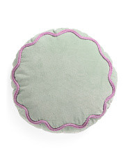 18x18 Squiggle Velvet Round Pillow | Marshalls