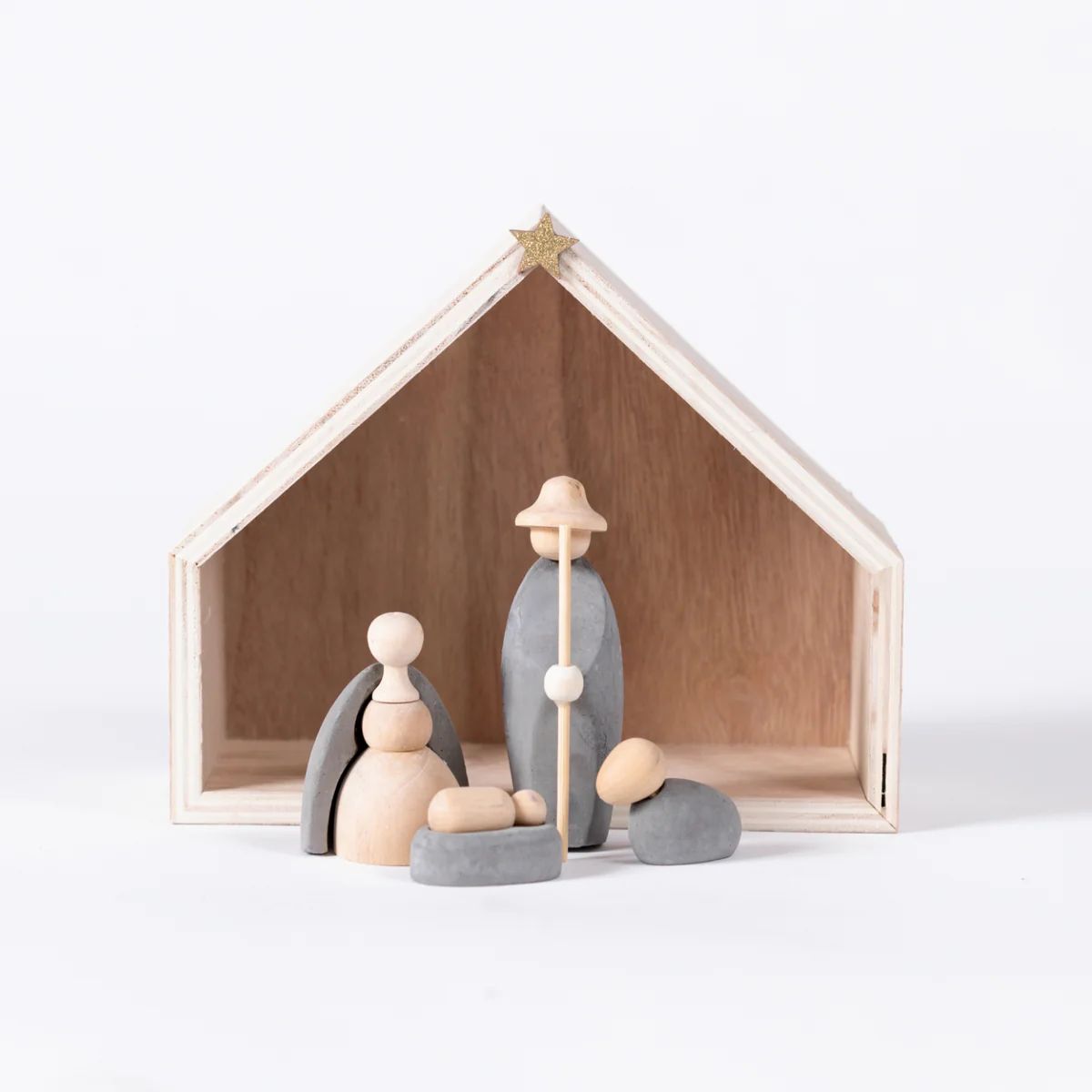 Wood and Cement Nativity Scene | Stoffer Home