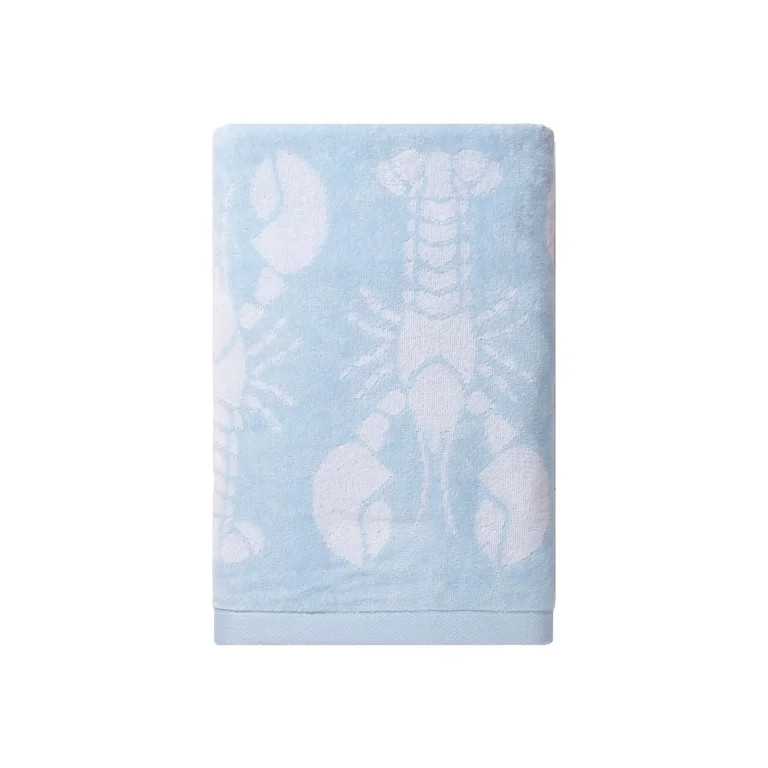 Mainstays Patriotic Cotton Blend Beach Towel, 36 x 72 in, Blue Lobster | Walmart (US)