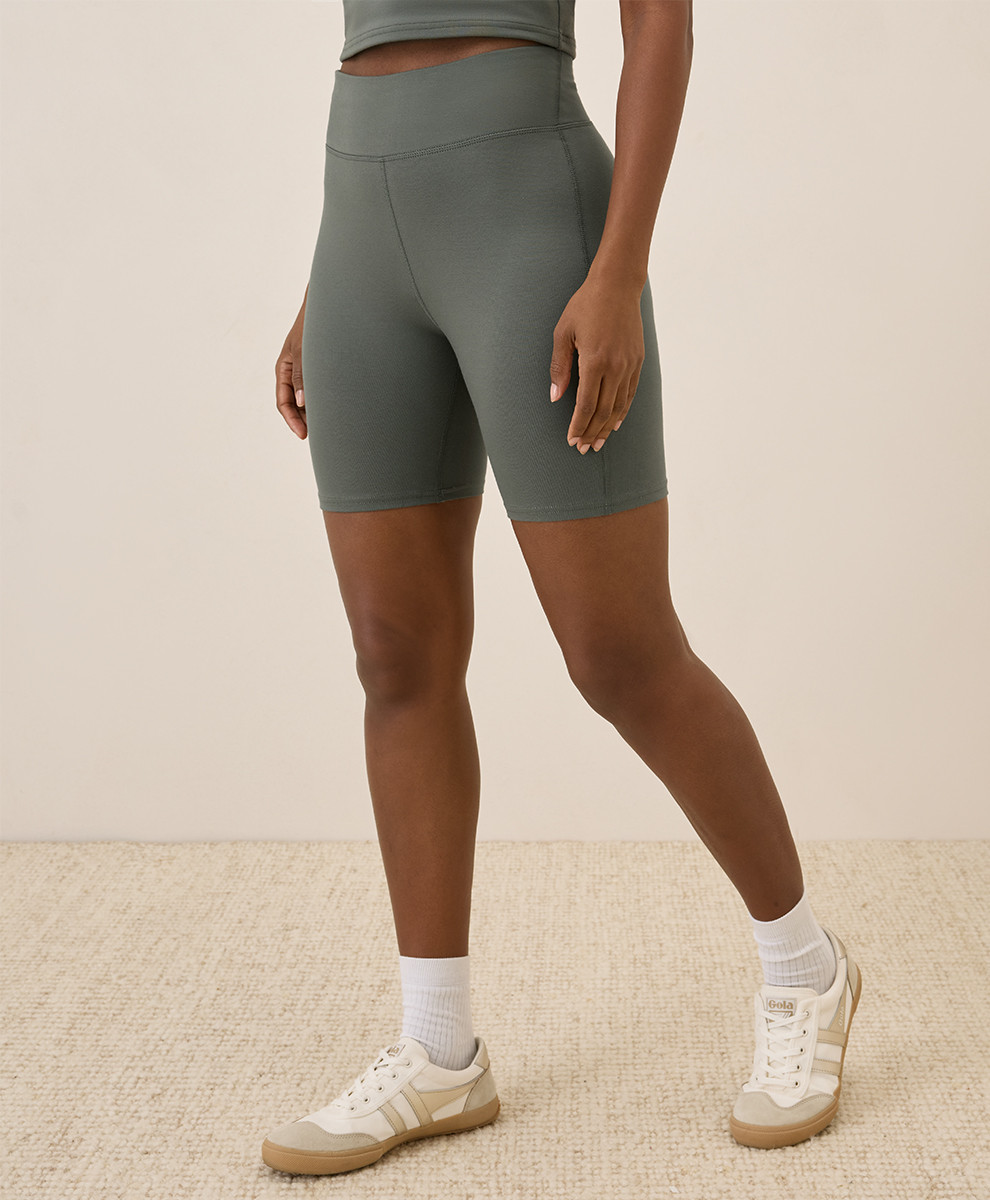 Women's Castor Grey On The Go-To Bike Short XX | Pact Apparel