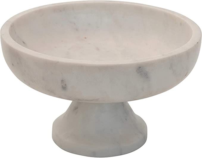 Amazon.com: Bloomingville Marble Footed, White Bowl : Home & Kitchen | Amazon (US)