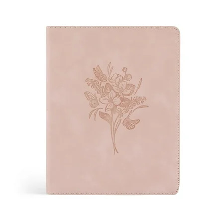 Hosanna Reviva, New Living Translation, Notetaking Bible, Wide Margins, Pink Leather-like Cover with Floral Design, Title: Shiloh Theme | Walmart (US)