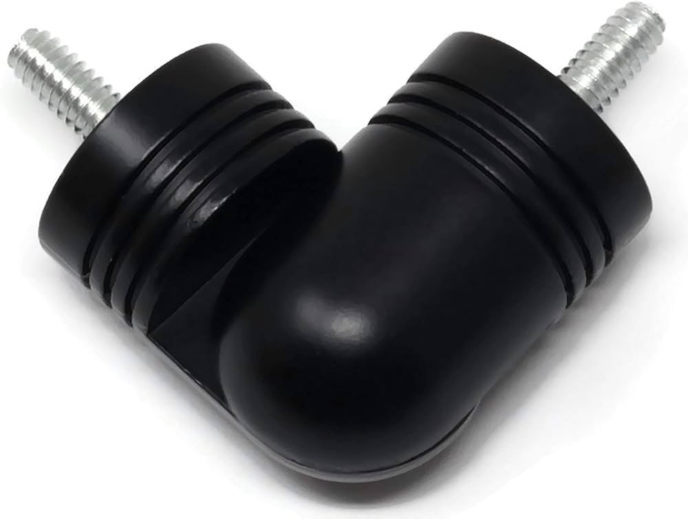 Urbanest 1 1/8 inch Adjustable Corner Curtain Rod Connector Hinged Elbow for Corner Window, Matte... | Amazon (US)