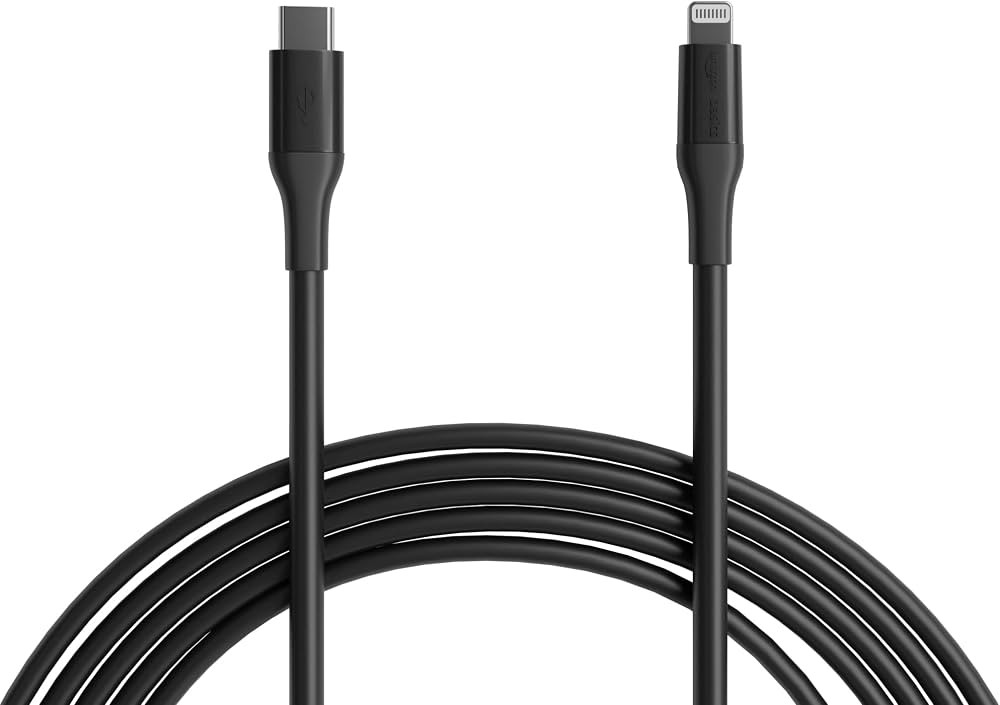 Amazon Basics Lightning to USB-C Cable for iPhone, 10 Feet, Black | Amazon (US)