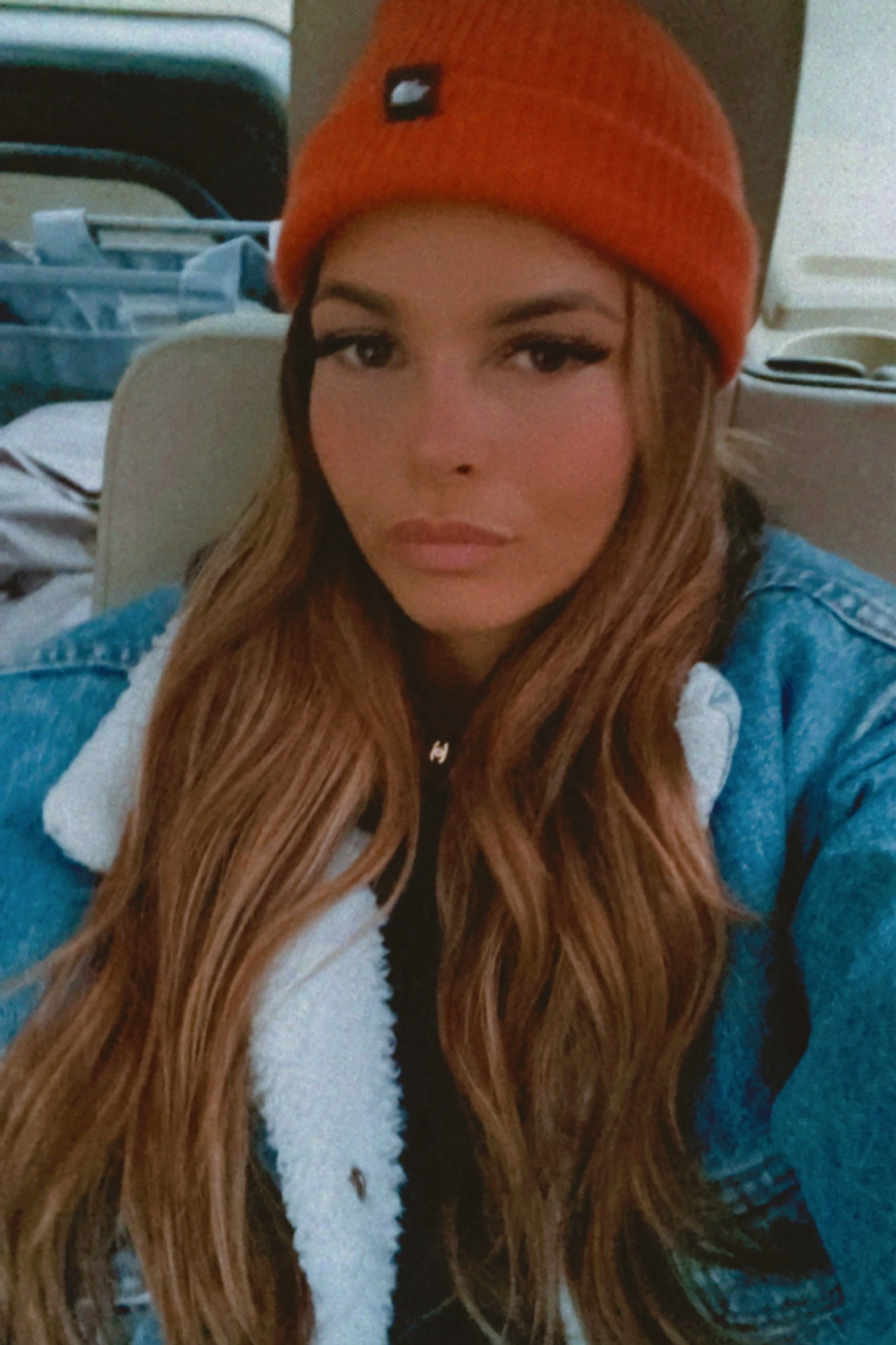 Camping outfit : Sherpa jacket : denim jacket : beanie : Sherpa Levi’s jacket : orange beanie 

#LTKstyletip #LTKGiftGuide #LTKSeasonal