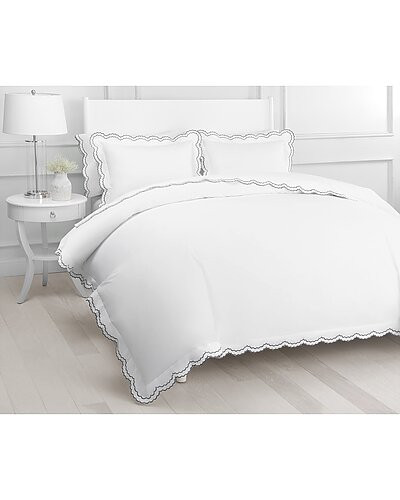 Double Scalloped Embrodiery Duvet Set | Gilt & Gilt City