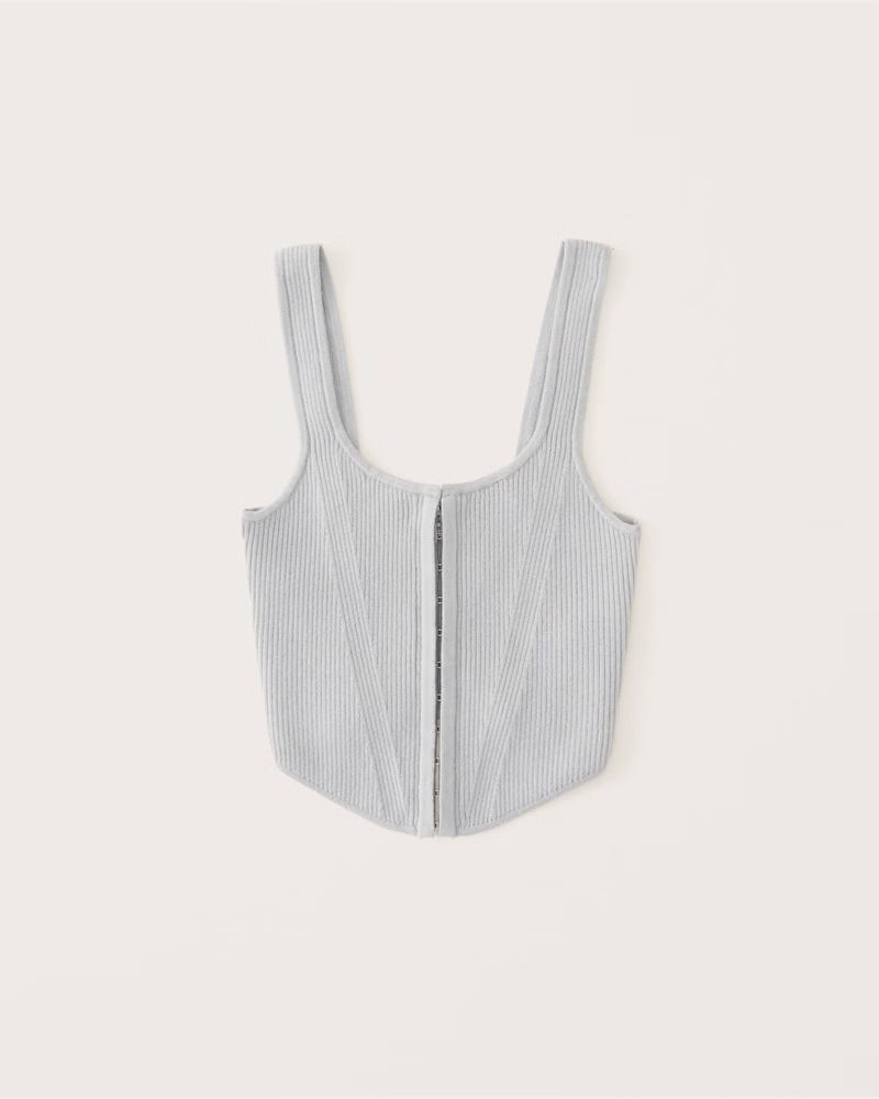 Women's Hook-and-Eye Corset Tank | Women's Tops | Abercrombie.com | Abercrombie & Fitch (US)