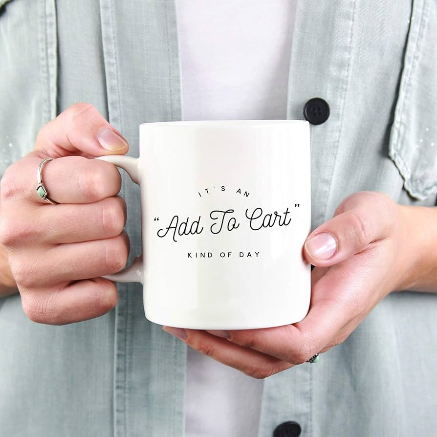Funny Mugs with Sayings, christmas mug, It Is An Add To Cart Kind Of Day Mug, Gift For Him Her | Amazon (US)