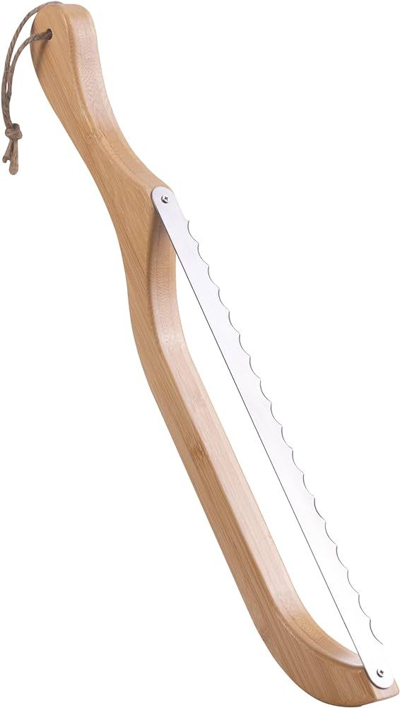Bread Bow Knife， bread knife for homemade bread, sourdough bread knife，15.7" Serrated Bread K... | Amazon (US)