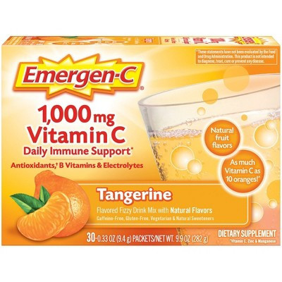 Emergen-C Vitamin C Dietary Supplement Drink Mix Powder - Tangerine - 30ct | Target