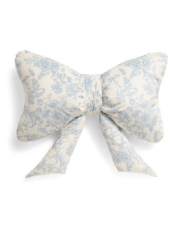 14x24 Toile Bow Pillow | TJ Maxx