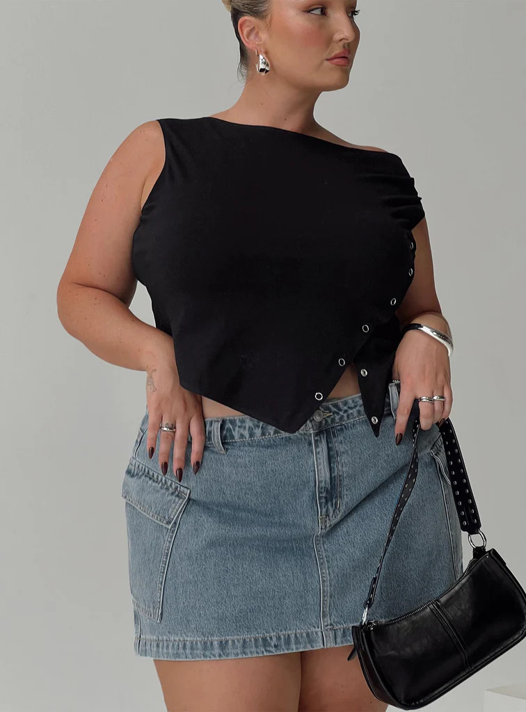 Karre Off The Shoulder Top Black Curve | Princess Polly US