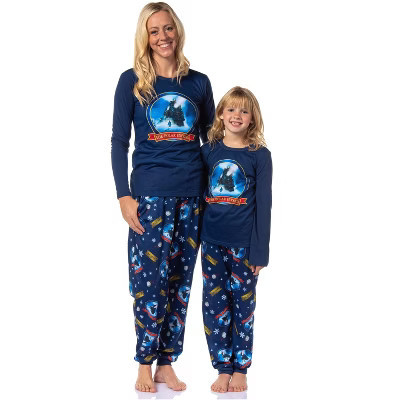 Intimo The Polar Express Womens' Train Movie Film Sleep Jogger Pajama Set (X-Small) Blue | Target