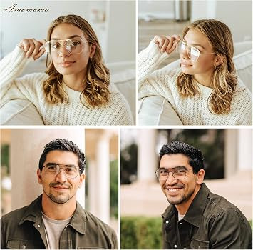 AMOMOMA Retro Reading Glasses for Women Men Aviator Square Blue Light Computer Womens Reader 1.50... | Amazon (US)