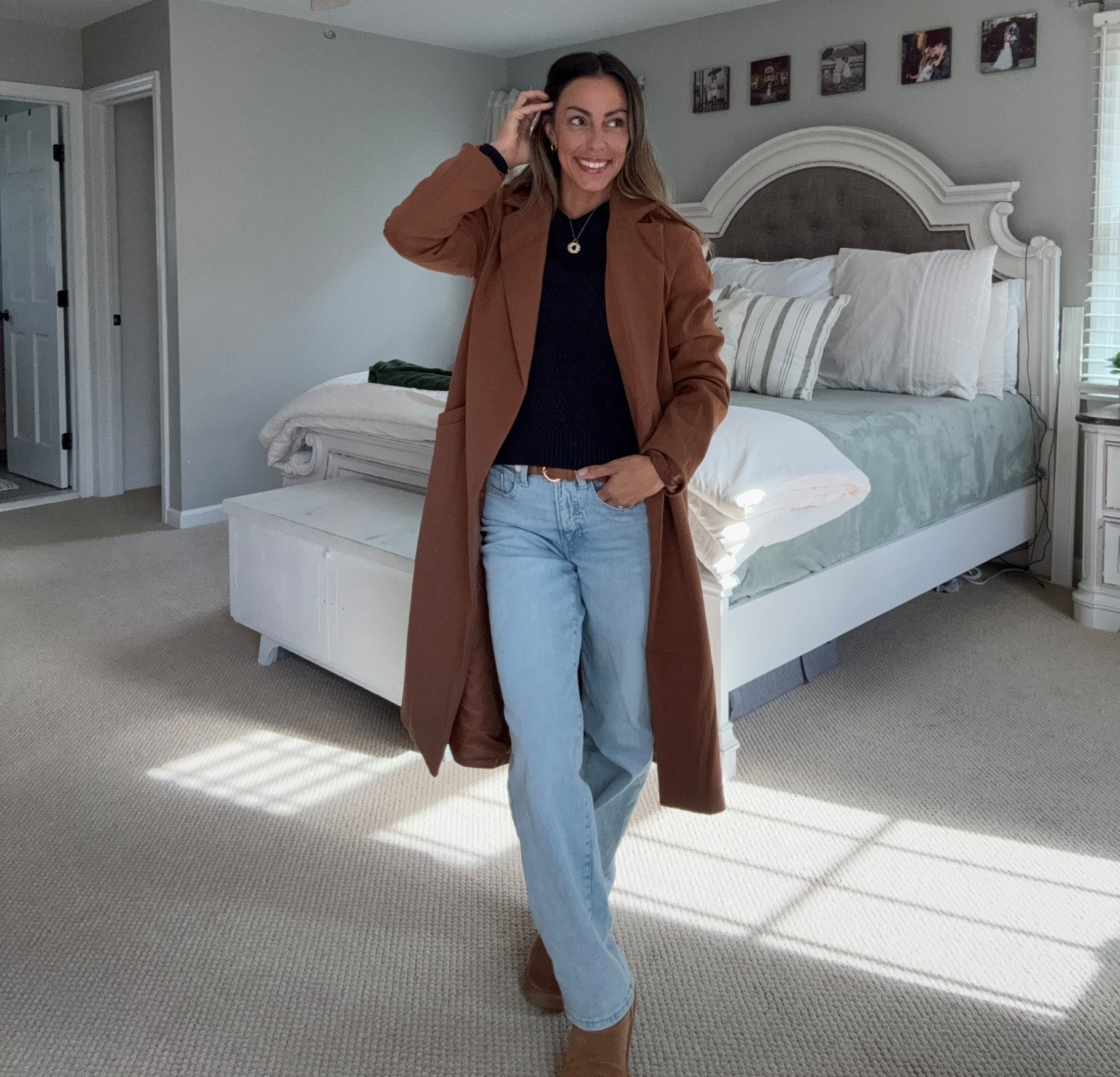 my favorite pair of denim this year + coat! 

Outfit is simple; basic, but elevated and gives a sleek, classy look without trying to hard! 

Effortless outfit | old navy style | sweaters | cable knit | long coat | amazon finds | Cushionaire | mini Uggs | belt | tan | brown | fall outfit | mom style | mom approved | loose jeans 

#ltkbasics #ltkfall 

#LTKmomlife #LTKStyleTip #LTKFindsUnder50