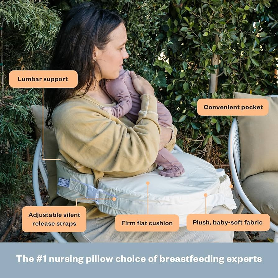 My Brest Friend Deluxe Organic Nursing Pillow 100% Organic Cotton Slipcover Ergonomic Breastfeedi... | Amazon (US)