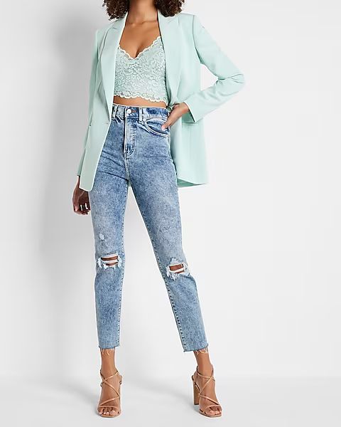 One Button Boyfriend Blazer | Express