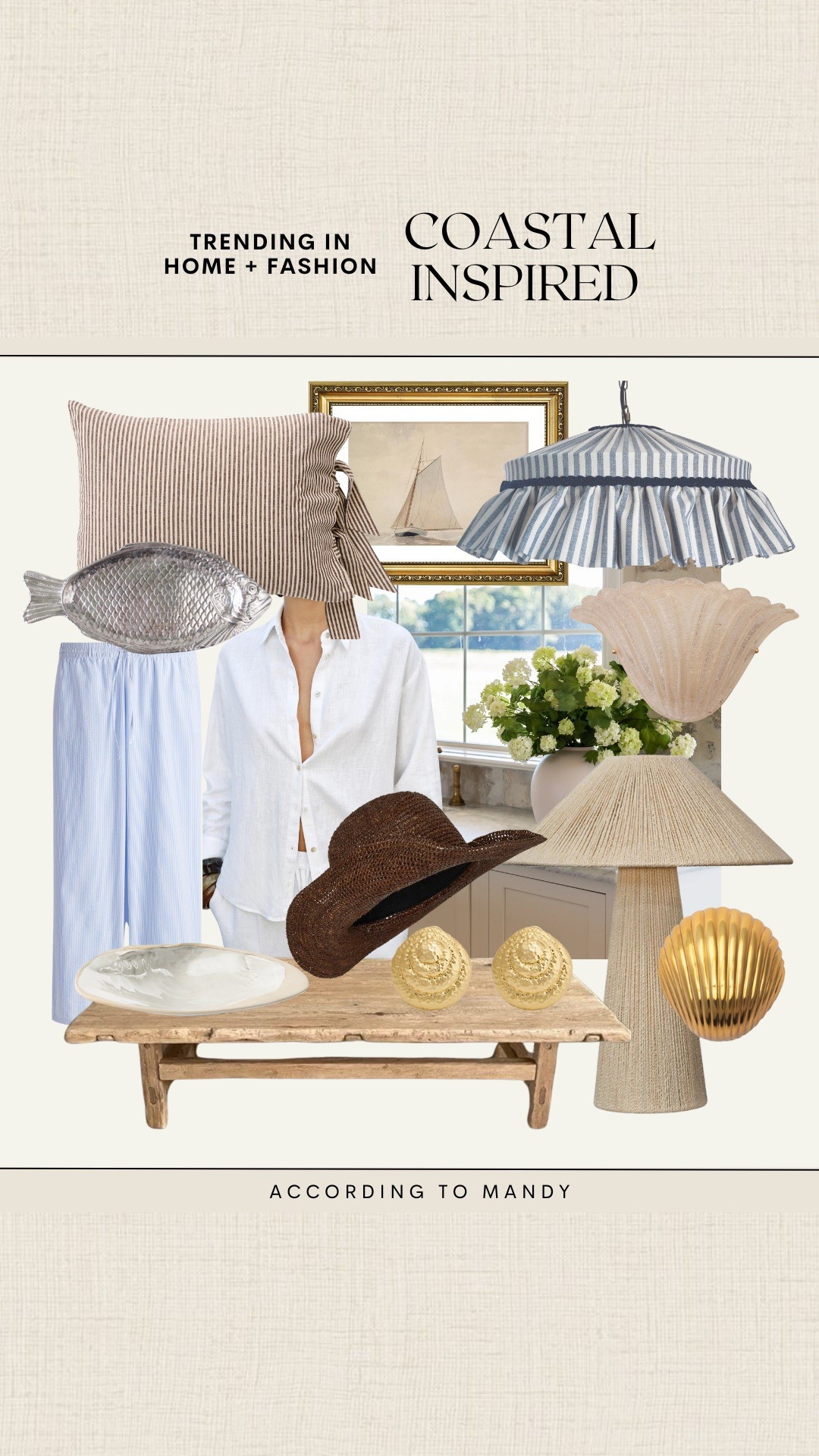 Trending in Home + Fashion - Coastal Inspired!

coastal, trending, spring trends 2025, summer trends 2025

#LTKHome #LTKStyleTip #LTKSeasonal