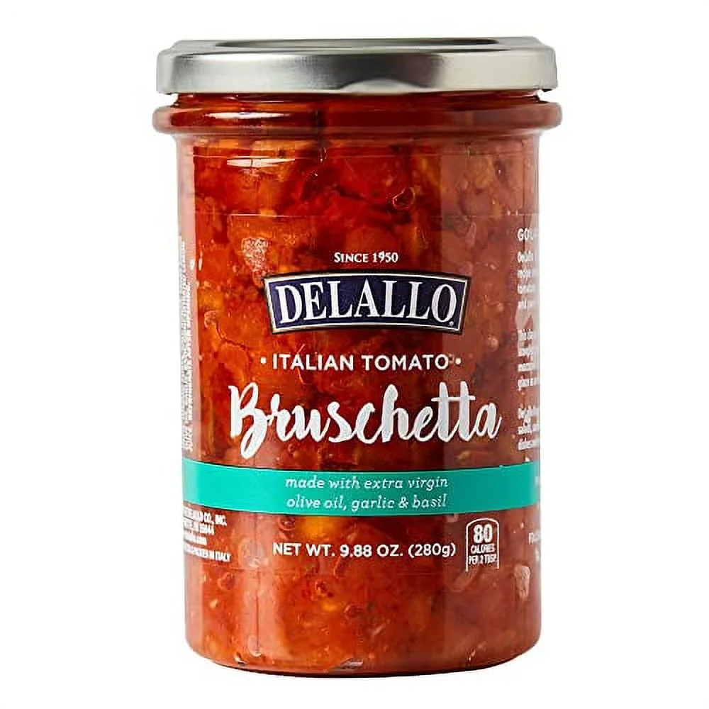 DeLallo Tomato Bruschetta, Gluten-Free, 9.88 oz Jar - Walmart.com | Walmart (US)