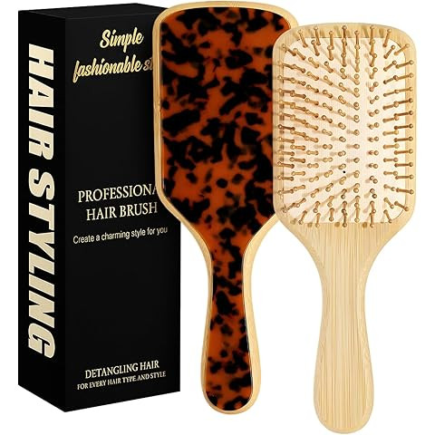 Janeke Superbrush Detangling Brush for Soft Smoothing Hair Brushing with Anti-Static Bristles - V... | Amazon (US)