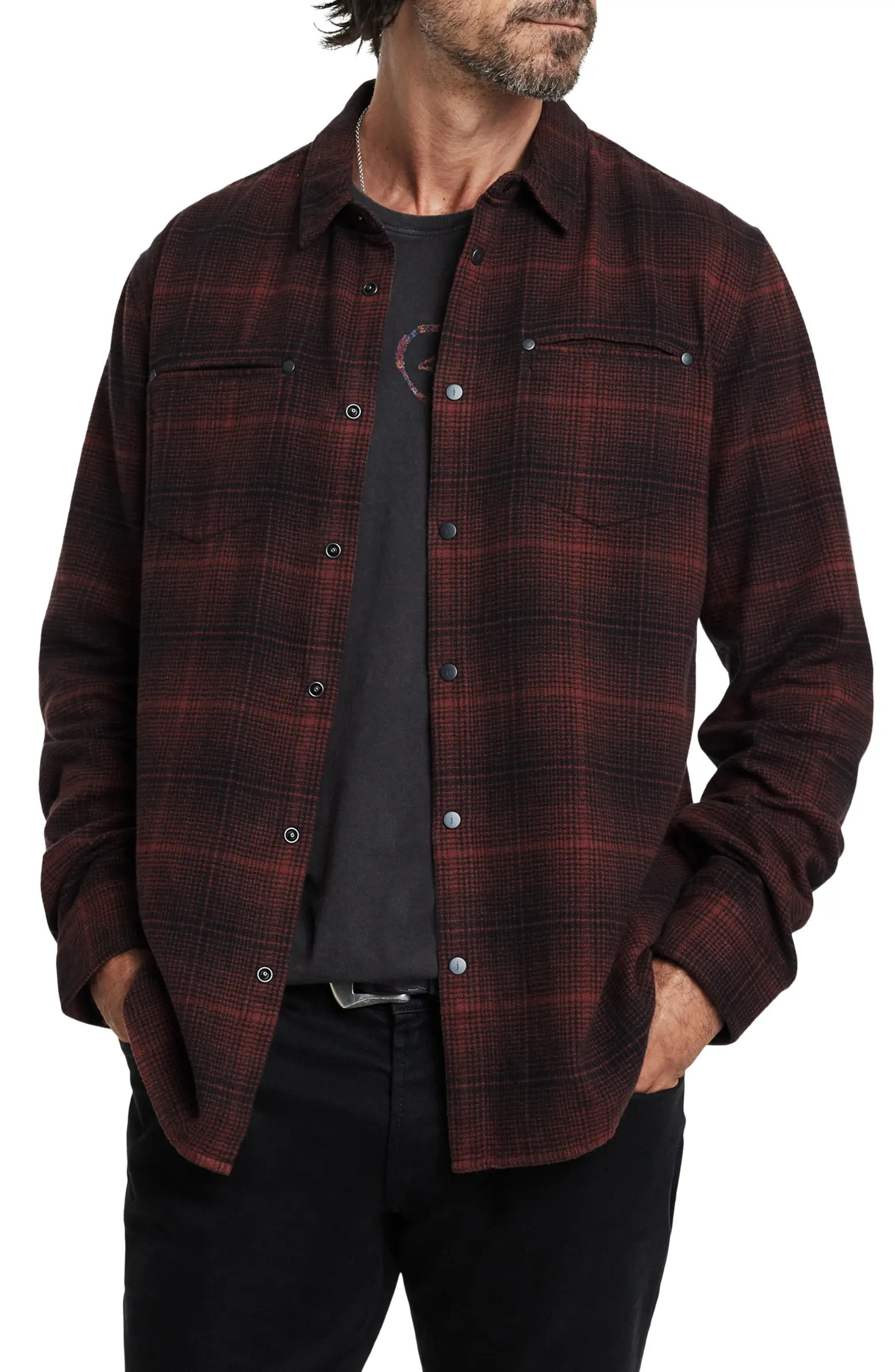 Dario Brushed Cotton Flannel Button-Up Shirt | Nordstrom
