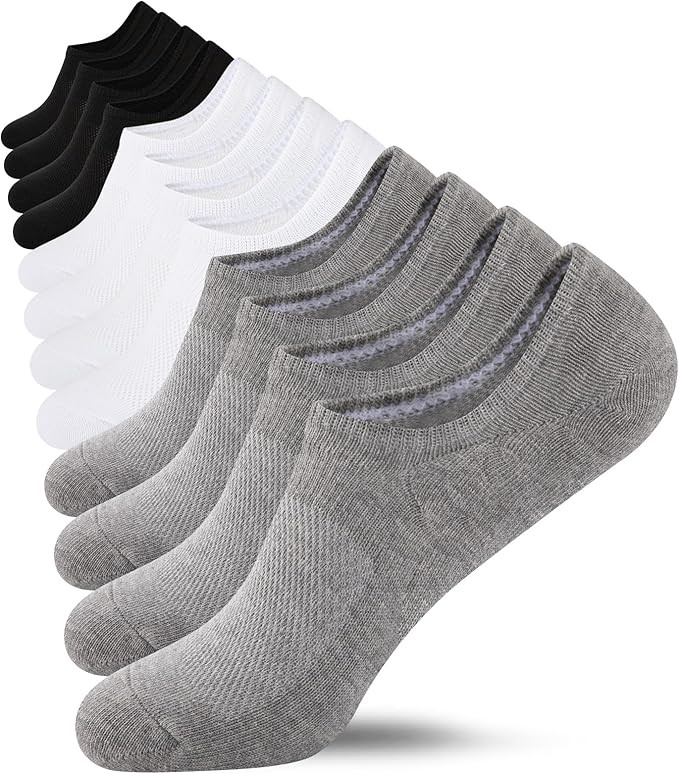 Heatuff No Show Socks Womens Cotton Low Cut Non Slip Casual Socks Invisible Flat Boat Liner Socks... | Amazon (US)
