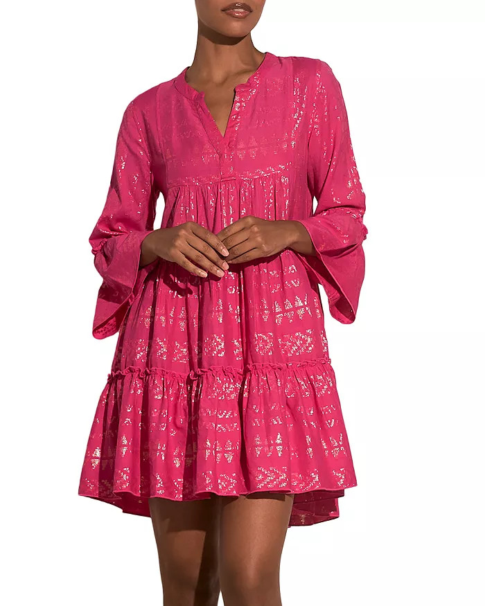 Metallic Print Swing Dress | Bloomingdale's (US)