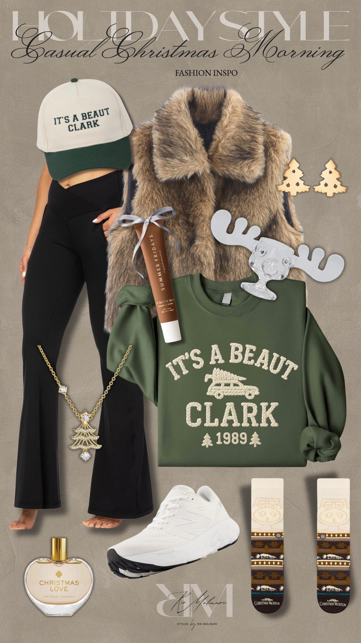 Casual Christmas Morning Outfit ✨🤍

A cozy, casual Christmas morning look inspired by National Lampoon’s Christmas Vacation 🎄
Think comfy leggings, a festive “It’s a Beaut, Clark” sweatshirt, faux fur vest layers, and clean white sneakers—perfect for coffee by the tree, gift unwrapping, or hosting Christmas morning in style. Effortless, festive, and comfy without sacrificing chic.

Christmas morning outfit, casual Christmas outfit, cozy holiday outfit, Christmas Vacation outfit, It’s a Beaut Clark sweatshirt, holiday lounge outfit, festive casual look, Christmas athleisure, cozy Christmas style, holiday morning outfit

#LTKHoliday
#LTKSeasonal
#LTKStyle
#ChristmasOutfit
#CasualChristmas
#HolidayAthleisure
#CozyHoliday
#ChristmasMorningStyle

#LTKHoliday #LTKootd #LTKSeasonal