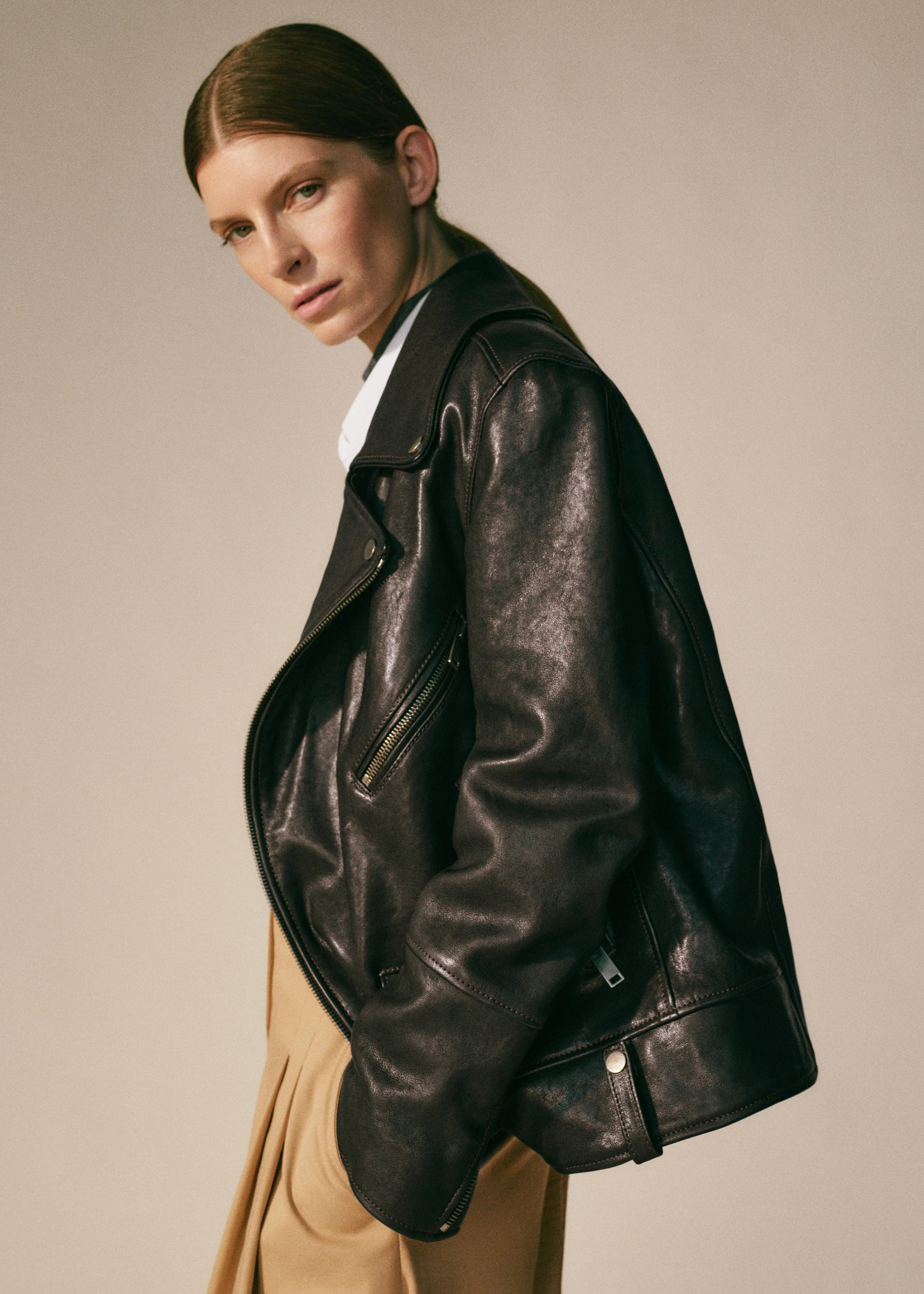 Authentic Leather Biker Jacket | ME+EM Global (Excluding US)
