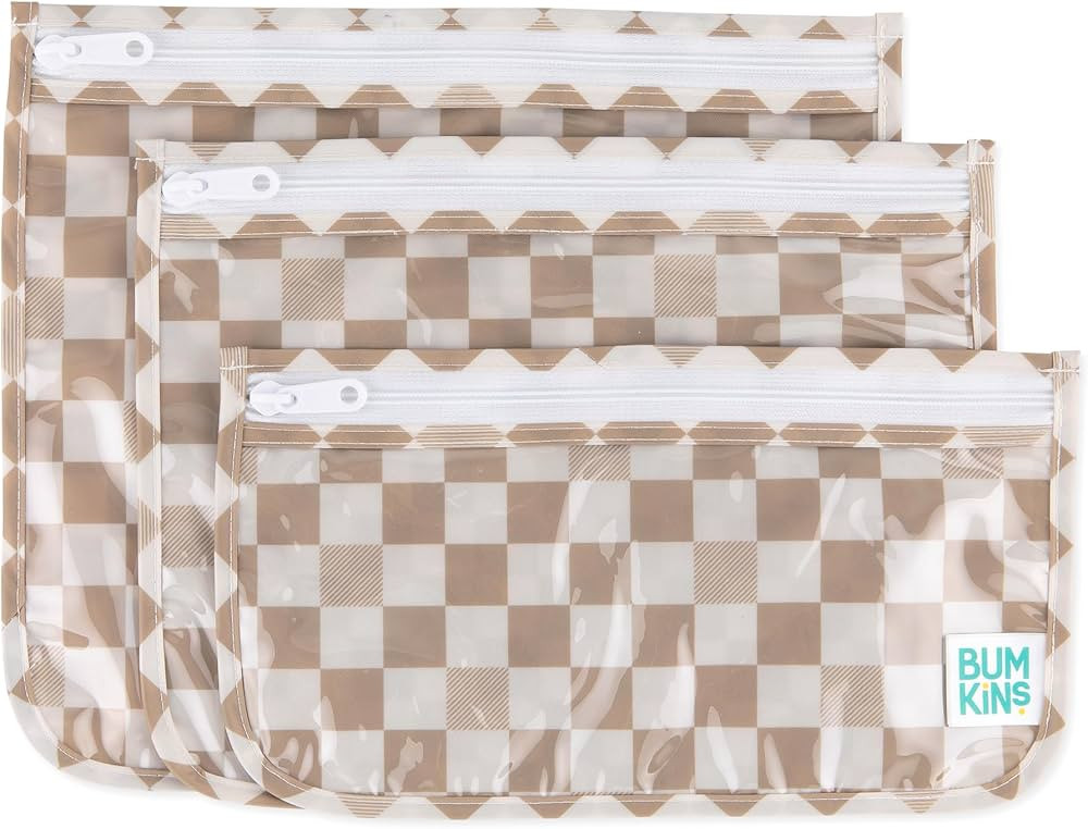 Bumkins Travel Bag, Toiletry, TSA Approved Pouch, Zip Bag, Quart Size Airline Compliant, Clear-Si... | Amazon (US)