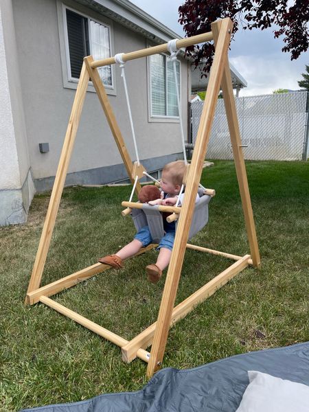 No filter. Just a fun day outside in our cute swing that is also foldable for easy storage 🥰 

#LTKBaby #LTKSaleAlert