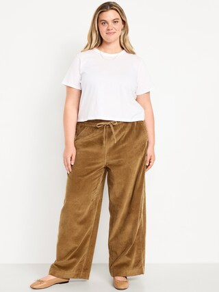 High-Waisted Pull-On Corduroy Pants | Old Navy (CA)